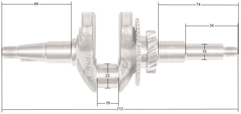 Wał Korbowy Loncin Lc40Zb20-1.7Q Lc148F-2 Część Oryginalna 130290687-0001