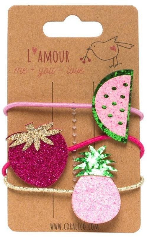 Zestaw gumek z owocami