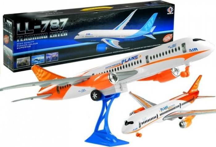 Lean Sport Samolot Pasażerski Biały Friction Podstawka 65 cm