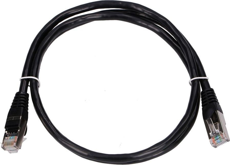 ExtraLink EXTRALINK LAN PATCHCORD CAT.5E FTP 1M FOILED TWISTED PAIR BARE COPPER CZARNY