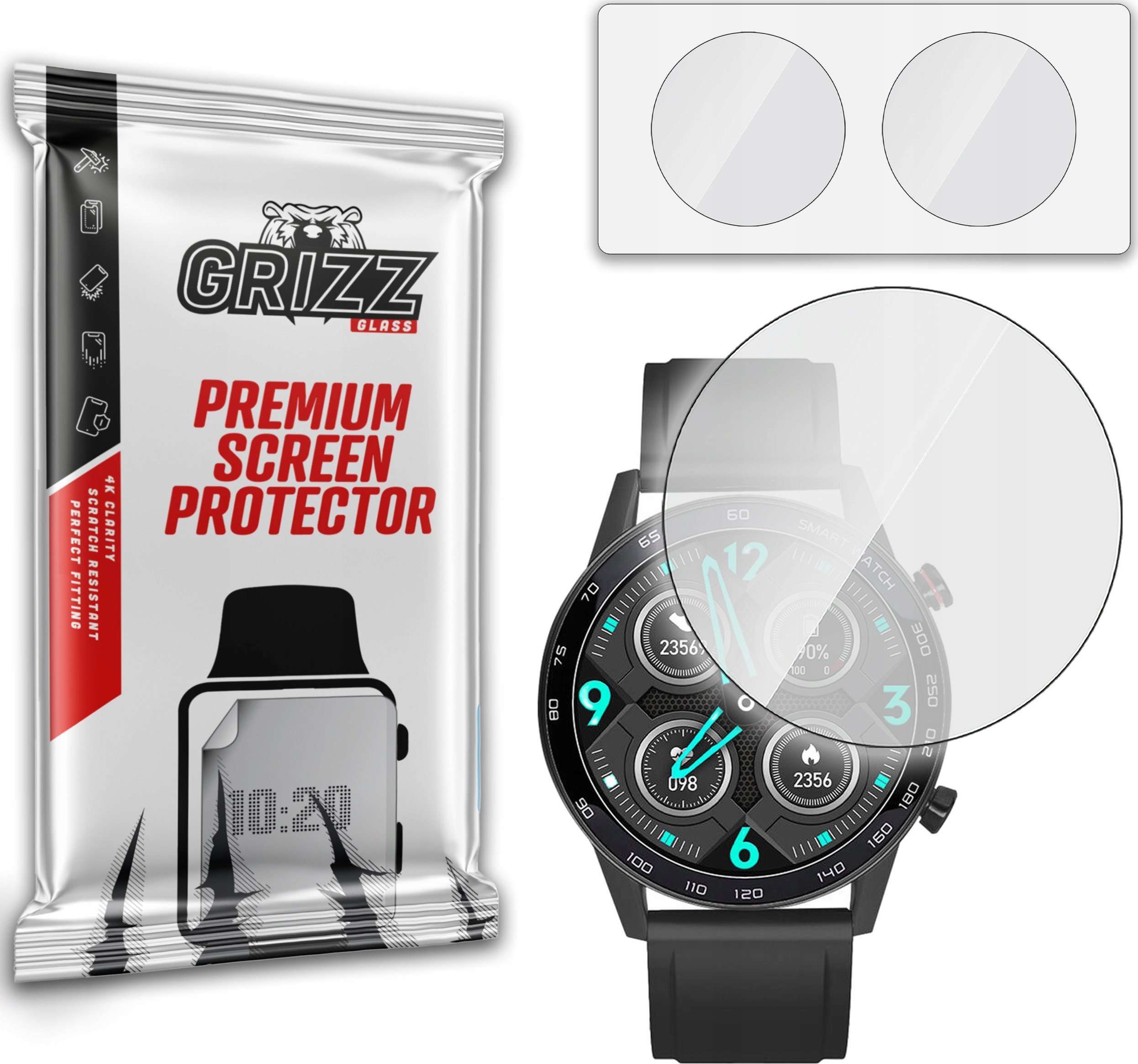 GrizzGlass Szkło hybrydowe GrizzGlass HybridGlass do Watchmark Smartwatch WDT95