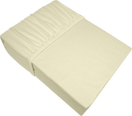 Greno Prześcieradło 180x200 Jersey z Gumką Kremowe Greno