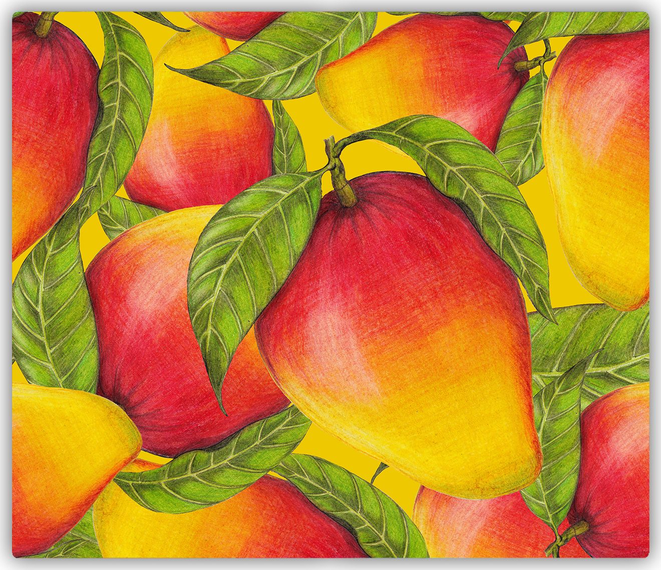 Deska do krojenia Tulup szklana Mango 3 60x52cm