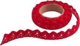 Teka Koronka bawełniana samoprzylepna czerwona 1,80m