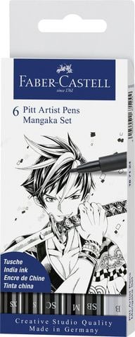 Faber-Castell pióro kreślarskie Pitt Artist Pen Mangaka 6 szt