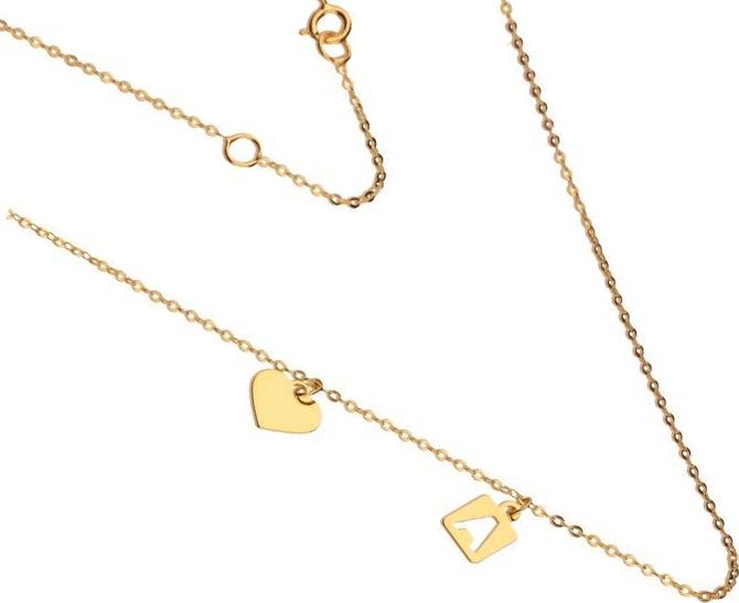 Lovrin Złoty naszyjnik 333 łańcuszek z literką A 0,82 g