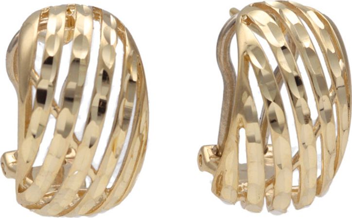 Lovrin Złote kolczyki 585 ażurowe blaszki 3,66 g