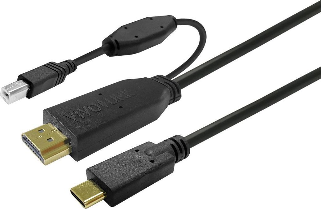 Kabel USB VivoLink USB-B - USB-C 3 m Czarny (Touchscreen Cable 3m Black)