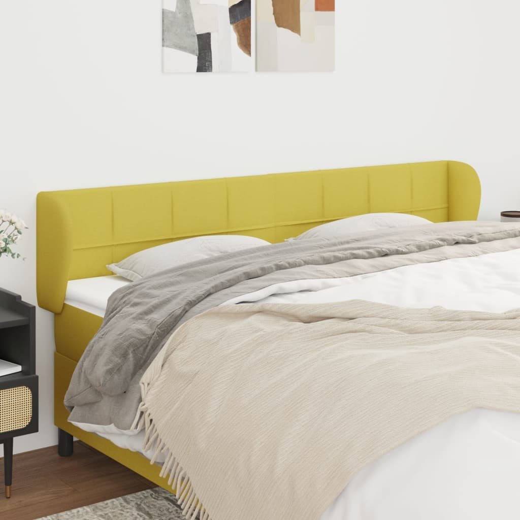 vidaXL vidaXL Zagłówek uszak, zielony, 203x23x78/88 cm, tkanina