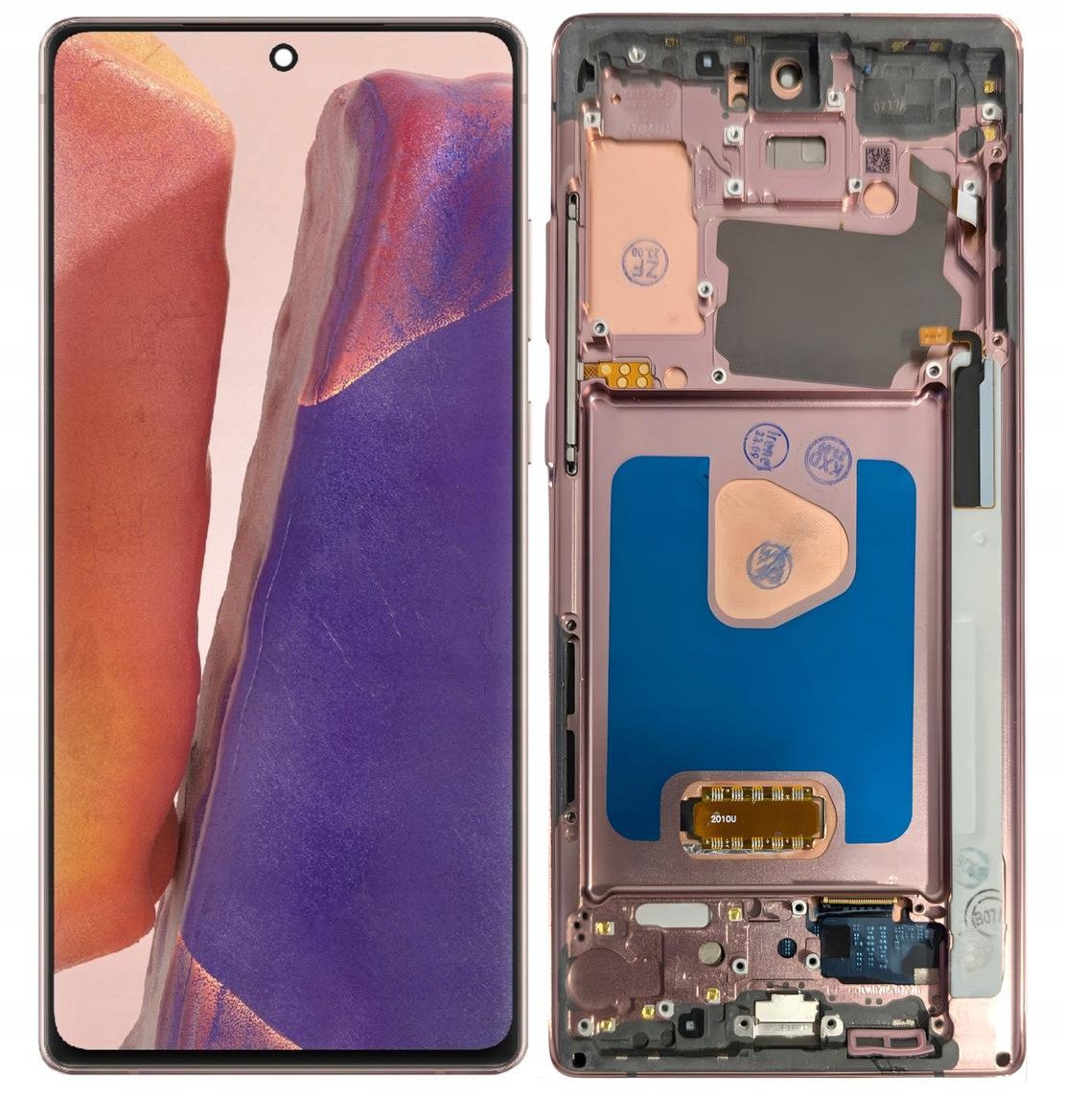 WYŚWIETLACZ EKRAN LCD DO SAMSUNG NOTE 20 OLED RAMKA BRĄZOWA