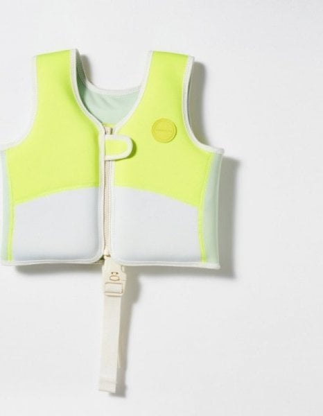 SunnyLife Kamizelka do pływania (1-2 lata) - Shark Tribe, Blue Neon Citrus