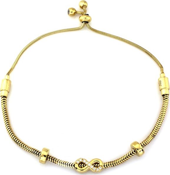 Lovrin Srebrna bransoletka 925 pozłacana nieskończoność 9,73 g