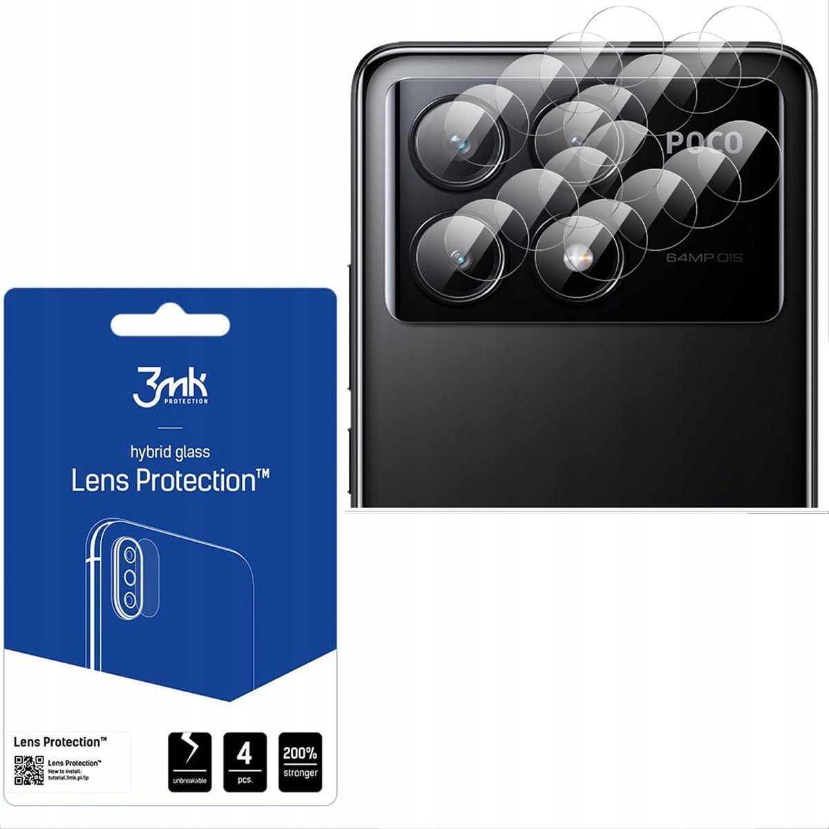 3MK 3MK Lens Protect Poco F6 Pro Ochrona na obiektyw aparatu 4szt