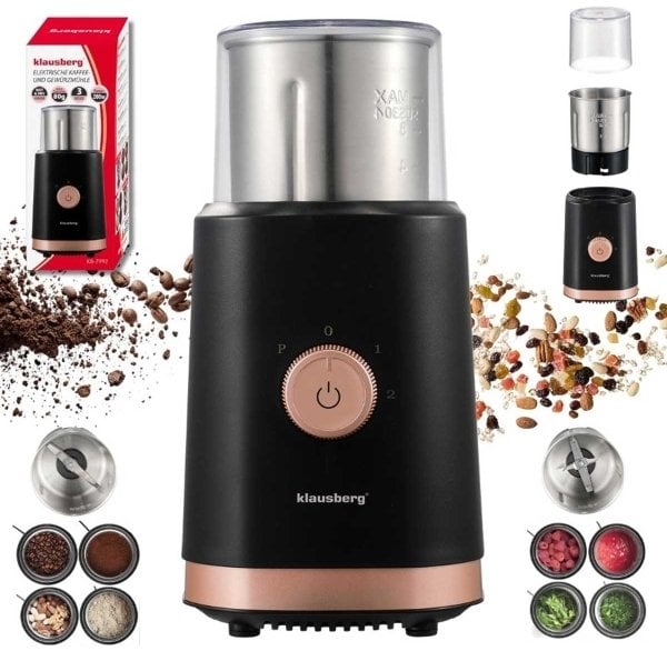 ELEKTRYCZNY MŁYNEK DO KAWY PRZYPRAW OWOCÓW KLAUSBERG KB-7992