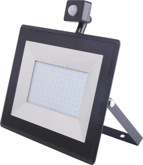 Naświetlacz Aigostar Halogen LED Ultracienki reflektor z czujnikiem czarny 100W zimny LED Ultracienki reflektor z czujnikiem czarny 100W Odlewanie