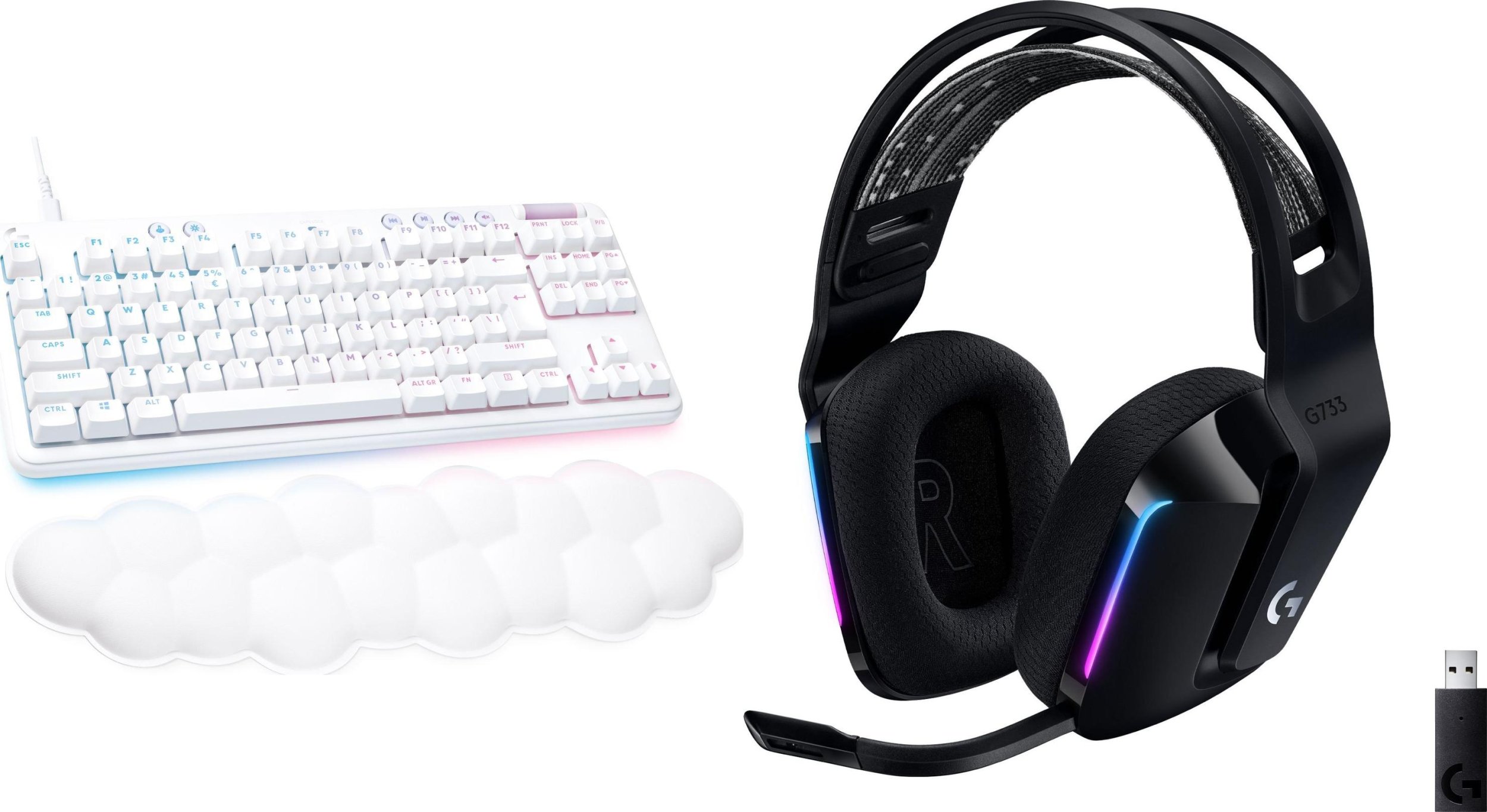Klawiatura Logitech G713 Tactile (920-010422) + G733 Lightspeed Czarne (981-000864)