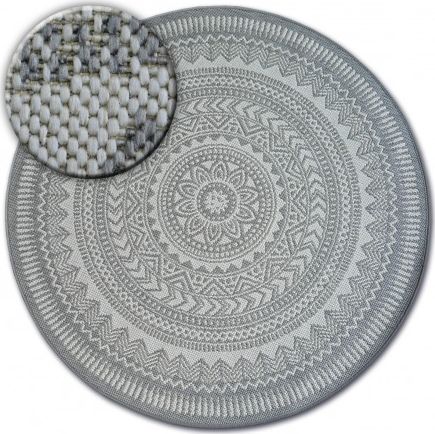 Dywany Łuszczów Dywan koło SZNURKOWY SIZAL FLAT 48695/591 WITRAŻ, koło 120 cm