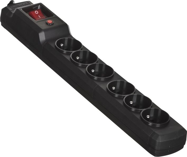 Listwa zasilająca Activejet Combo przeciwprzepięciowa 6 gniazd 1.5 m czarna