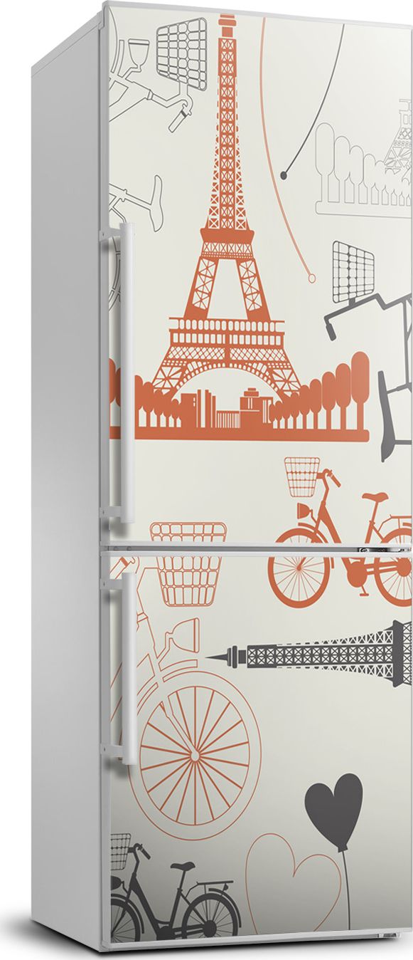 Tulup Naklejka samoprzylepna na lodówkę 70x190 cm Symbole Francji