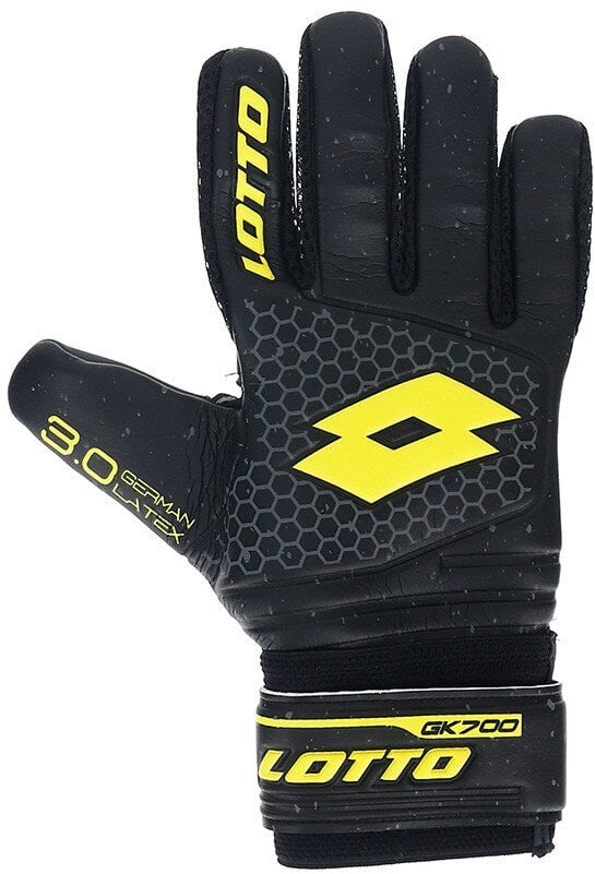 LOTTO RĘKAWICZKI GLOVE GK 700 II Junior All Black/Acacia Green 8.0