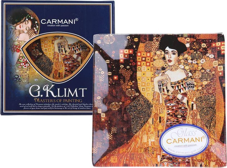 Carmani Talerz dekoracyjny - G. Klimt, Adela 13x13cm