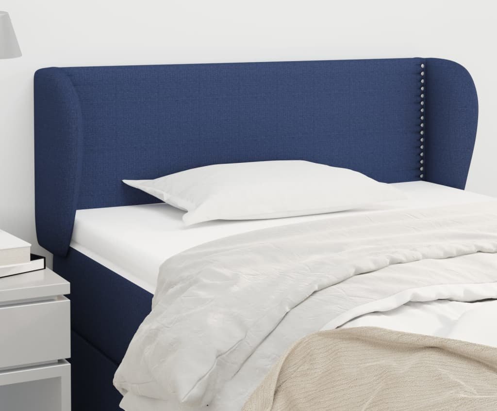 vidaXL vidaXL Zagłówek uszak, niebieski, 93x23x78/88 cm, tkanina