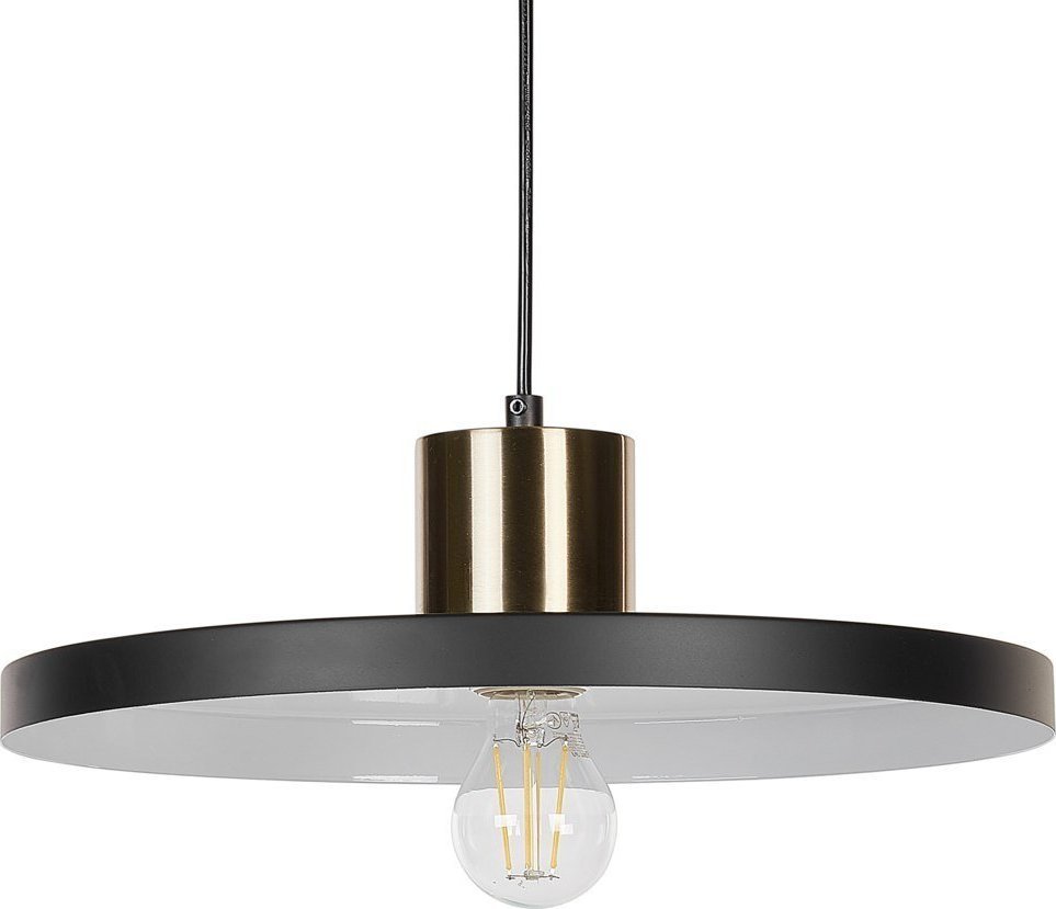 Lampa wisząca Beliani Lampa wisząca metalowa czarna BOGAN Lumarko!