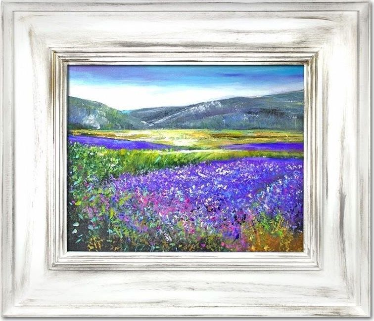 GO-BI Obraz "Pola lawendowe" ręcznie malowany 66x76cm