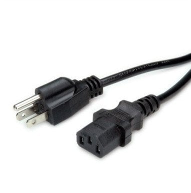 Kabel zasilający, złącze NEMA-5 - IEC C13, USA, czarny, 1,8 m