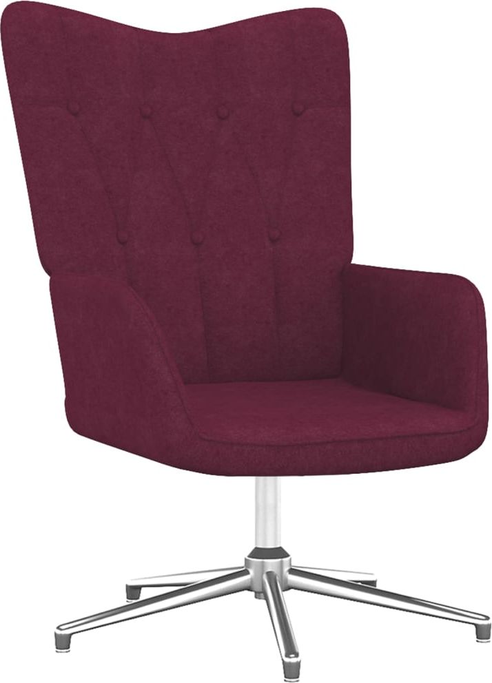 vidaXL Fotel, fioletowy, obity tkaniną