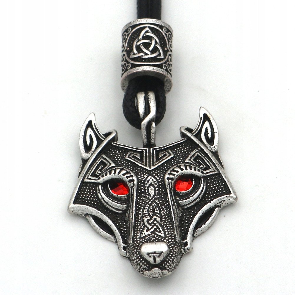 NASZYJNIK Wikingów RUNY Valknut Aegishjalmur 130