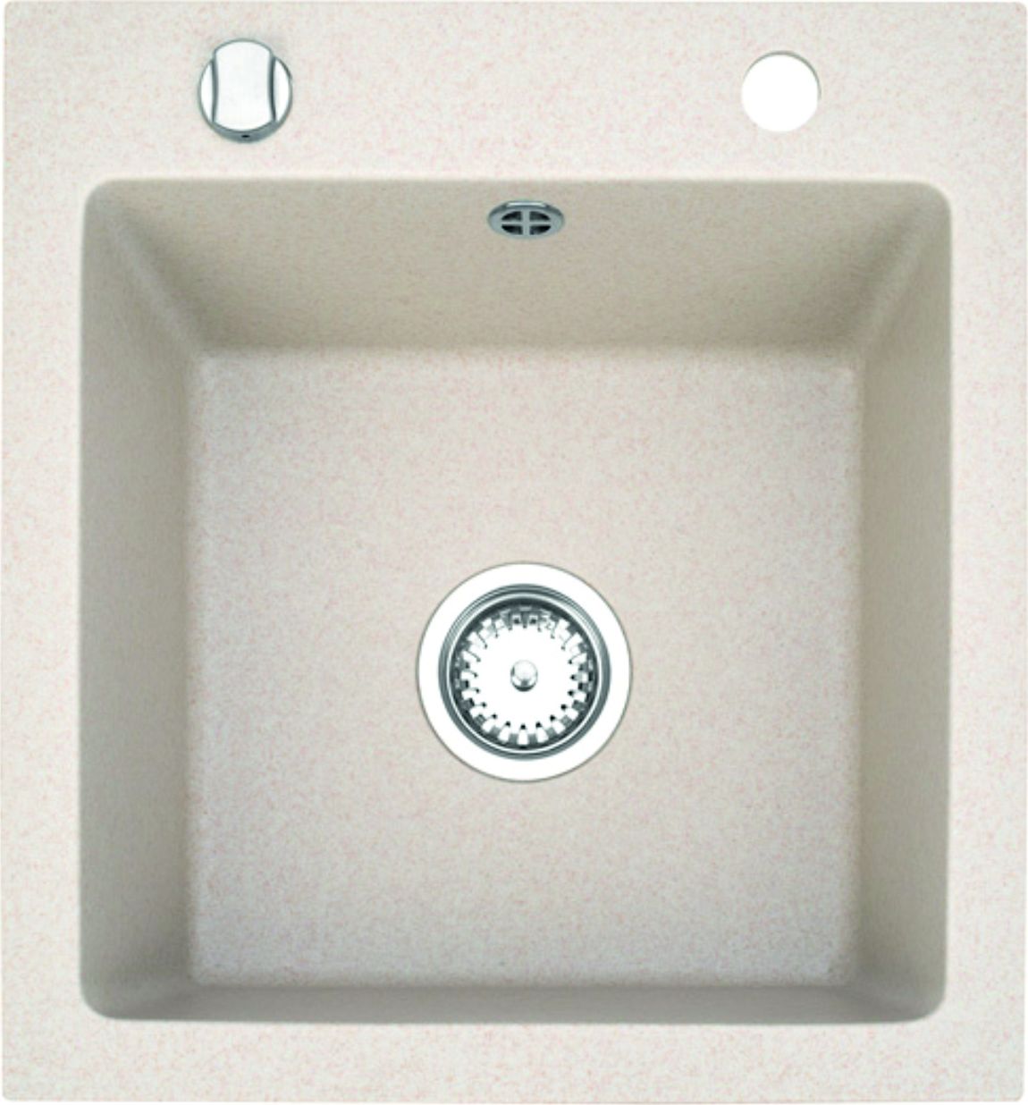 Zlewozmywak Brenor granitowy, beżowy piaskowy, Mingus 50 (48cm x 50cm)