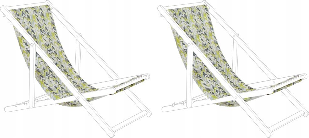 Beliani Zestaw 2 tkanin leżakowych żółto-szary ANZIO / AVELLINO!