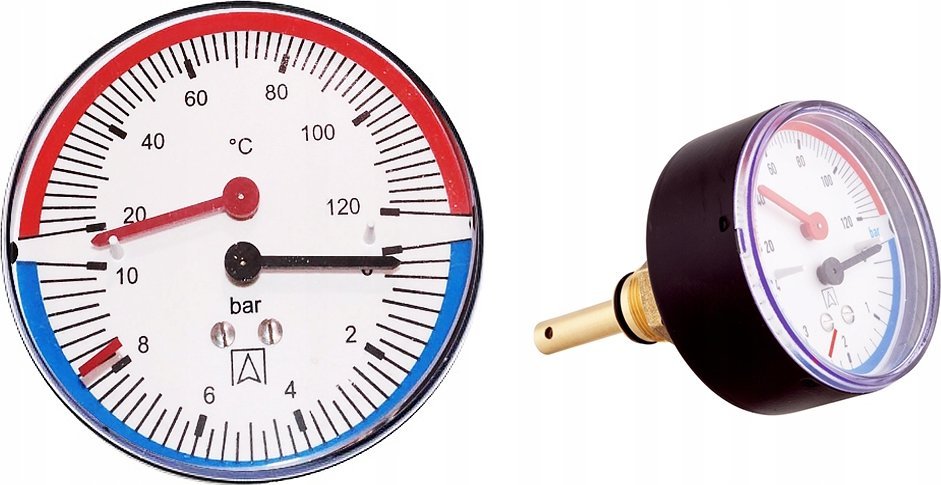 Afriso Termomanometr TM80 0-10bar 1/2 AX 20-120^C (S)A