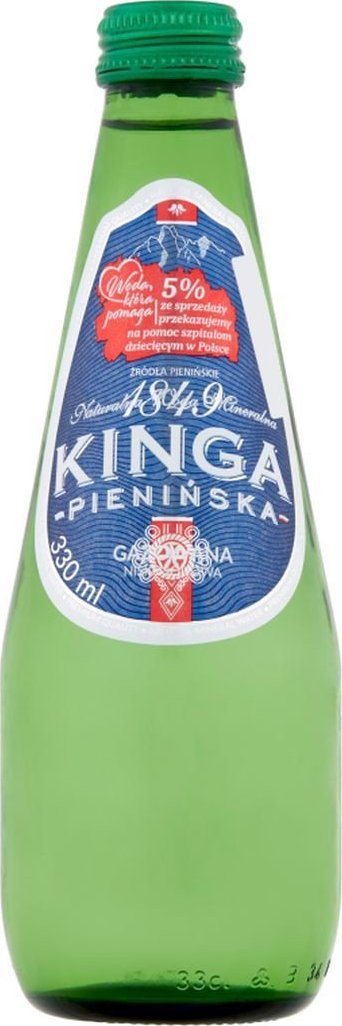 Woda KINGA PIENIŃSKA Kinga Pienińska Naturalna woda mineralna gazowana niskosodowa 330 ml