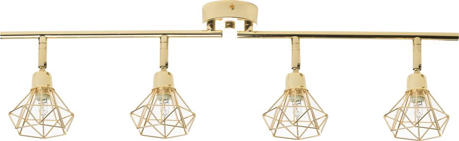 Lampa sufitowa Shumee Lampa sufitowa 4-punktowa metalowa złota ERMA