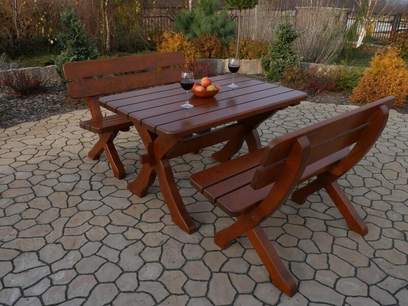 Grillbox Zestaw ogrodowy Bawarski - stół 120 cm 2 ławki 110 cm