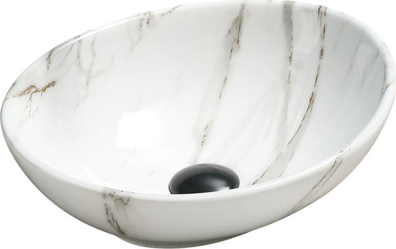 Umywalka Mexen Mexen Elza umywalka nablatowa 40 x 33 cm biała kamień - 21014093