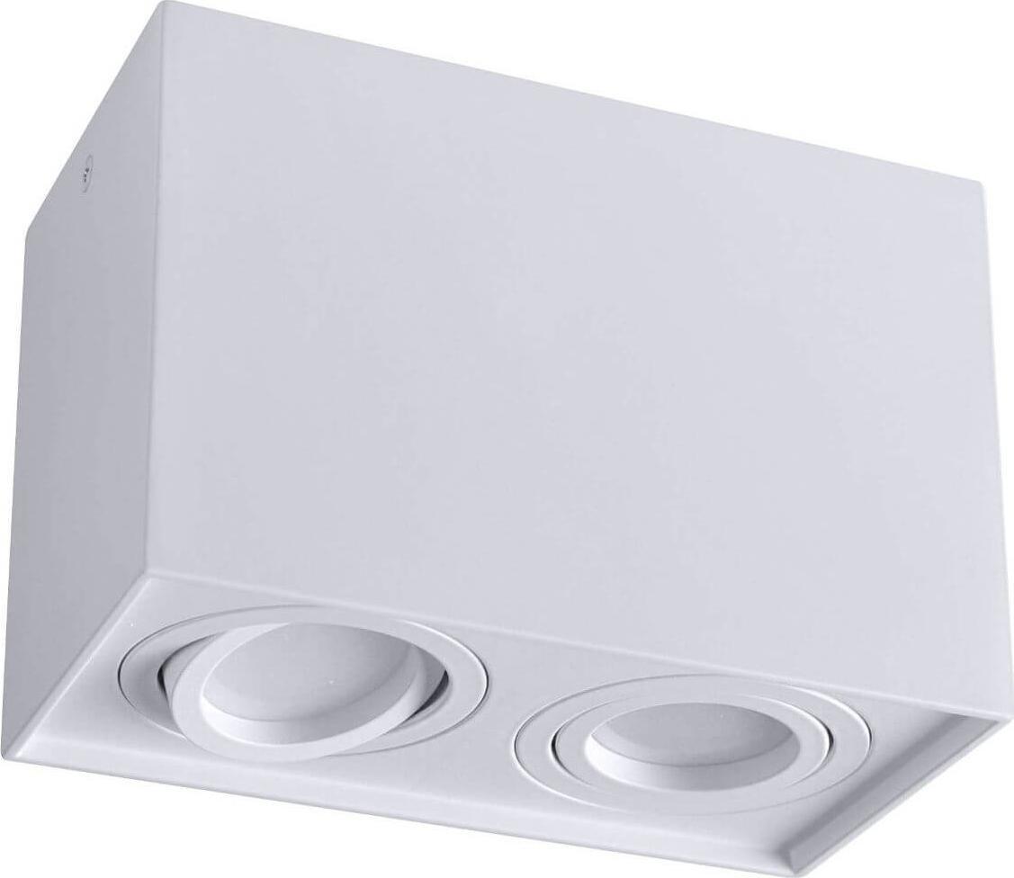 Lampa sufitowa Polux Prostokątna LAMPA sufitowa HADAR Q2 313133 Polux downlight metalowy regulowany biały