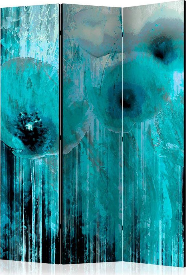 Artgeist Parawan 3-częściowy - Turkusowe szaleństwo [Room Dividers] uniwersalny
