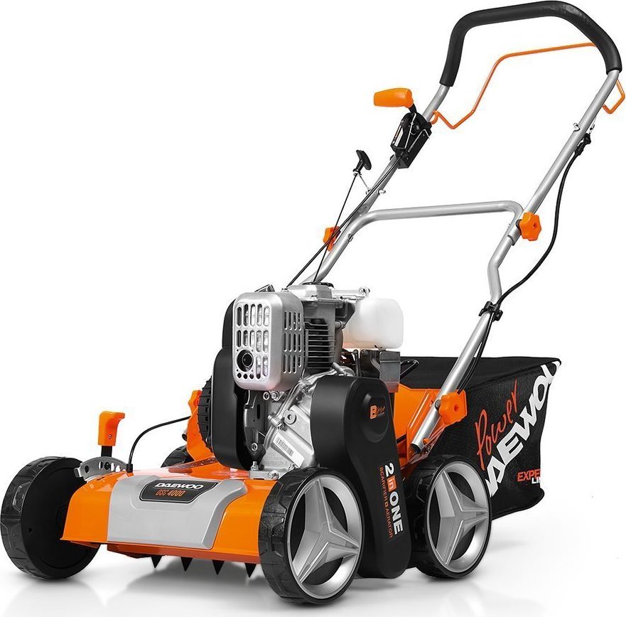 Daewoo DSC 4000 Wertykulator spalinowy do trawy areator 2w1 + 2 wałki metalowa obudowa