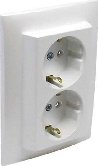 Efapel EFAPEL LOGUS90 GNIAZDA PODWÓJNE SCHUKO LODOWY 90332 CGE