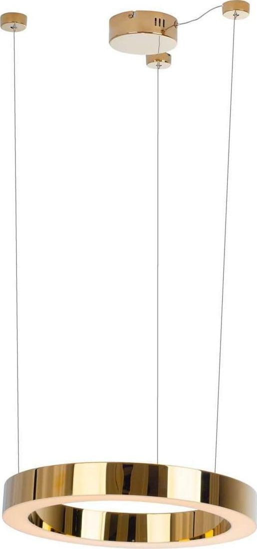 Lampa wisząca MAXlight LAMPA wisząca LUXURY P0377D Maxlight metalowa OPRAWA zwis LED 25W 3000K okrąg circle pierścień ring złoty