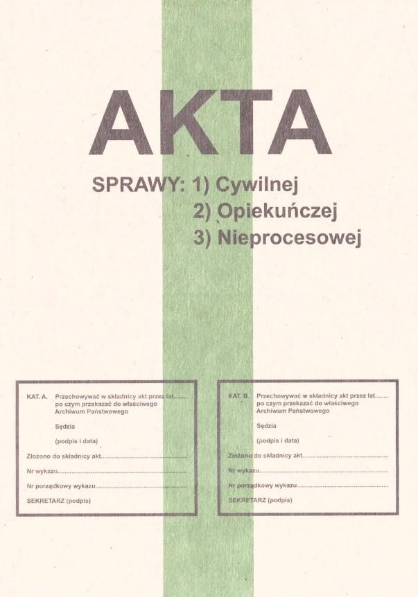 Od.Nowa Zeszyt B5 Akta sprawy cywilnej
