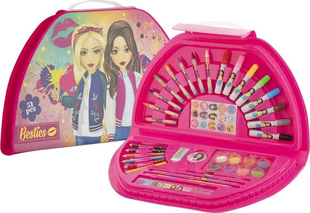 Zestaw do kolorowania półokrągła walizka