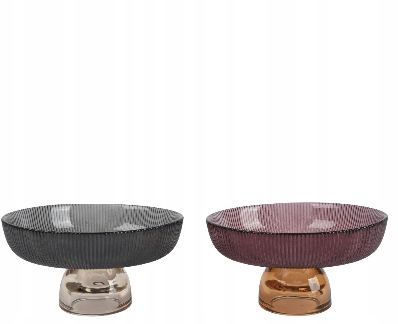 Patera szklana okrągła na nóżce mała elegancka 15cm 1szt