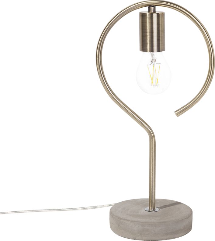 Lampa stołowa Beliani Lampa stołowa metalowa mosiężna JUCAR