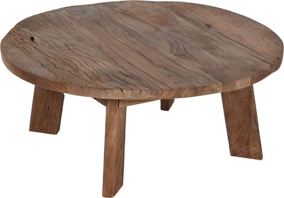 Bigbuy Home Stolik Home ESPRIT Brązowy Drewno 90 x 90 x 35 cm