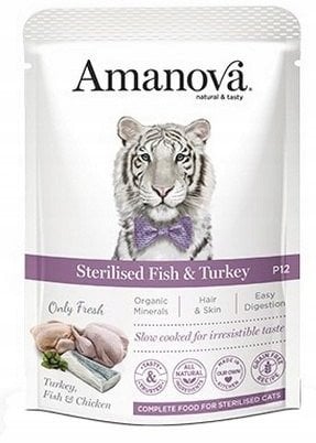 Amanova Kot Sterilised Fish & Turkey saszetka 85g