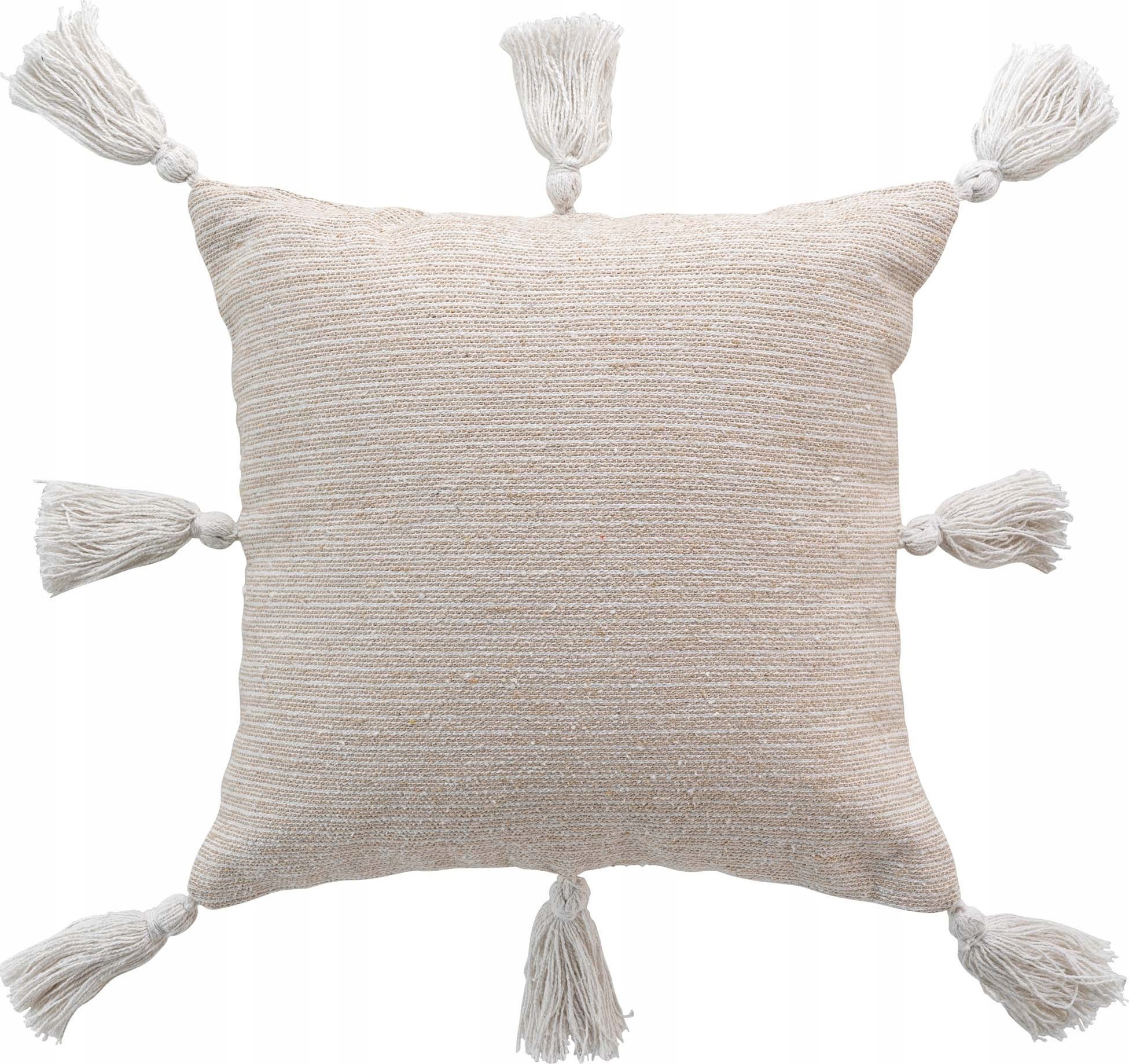 Douceur d`Interieur Poszewka dekoracyjna boho INES, bawełniana, frędzle, 40 x 40 cm